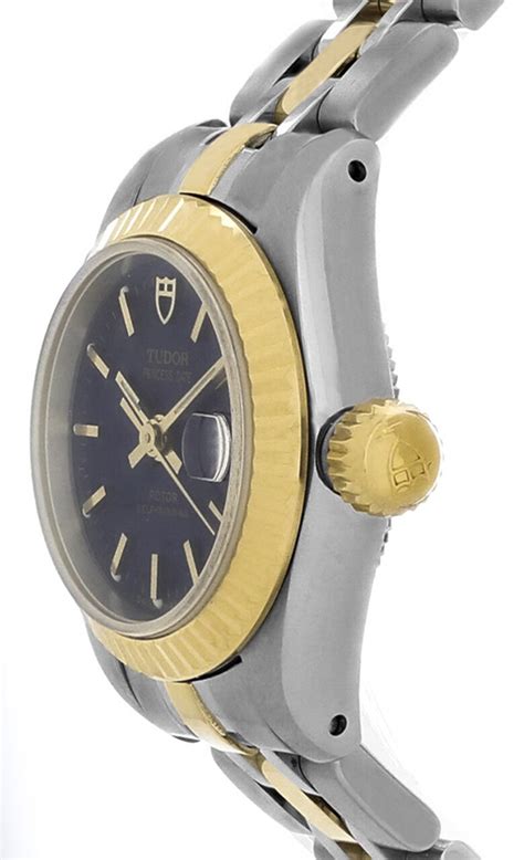 Tudor Princess Date Two Tone Blue Dial Women's Watch 